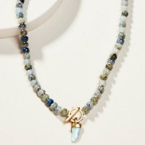 Stella & Dot Modern Bohemian Beaded Nrcklace - Gray